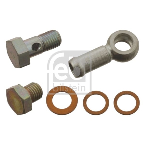 Febi Bilstein 30077 Montagesatz f&uuml;r Thermostatgeh&auml;use mit Schraubensatz und Dichtring , 1 St&uuml;ck