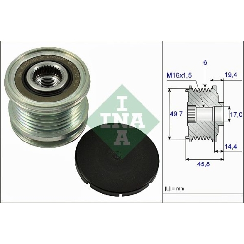 Generatorfreilauf INA 535 0168 10 f&uuml;r MERCEDES-BENZ JEEP
