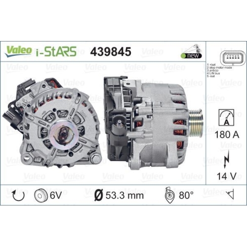 Generator VALEO 439845 VALEO ORIGINS NEW STOP&START f&uuml;r CITRO&Euml;N PEUGEOT