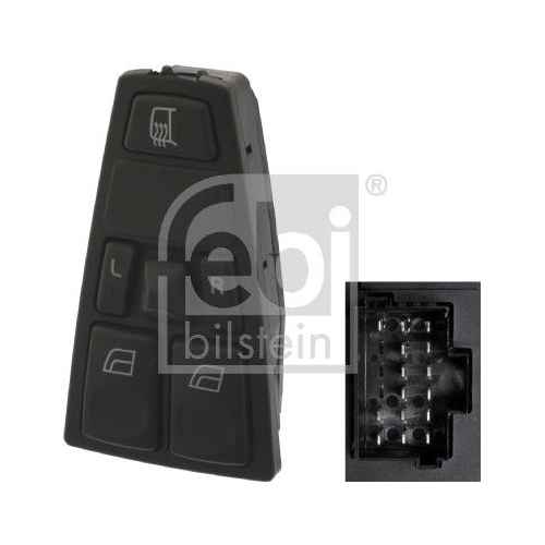 Febi Bilstein 44677 Schaltereinheit f&uuml;r elektr. Fensterheber, Spiegelverstellung und &ndash;heizung , 1 St&uuml;ck