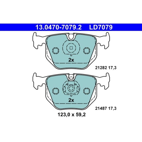 Bremsbelagsatz, Scheibenbremse ATE 13.0470-7079.2 ATE Ceramic f&uuml;r BMW LAND ROVER