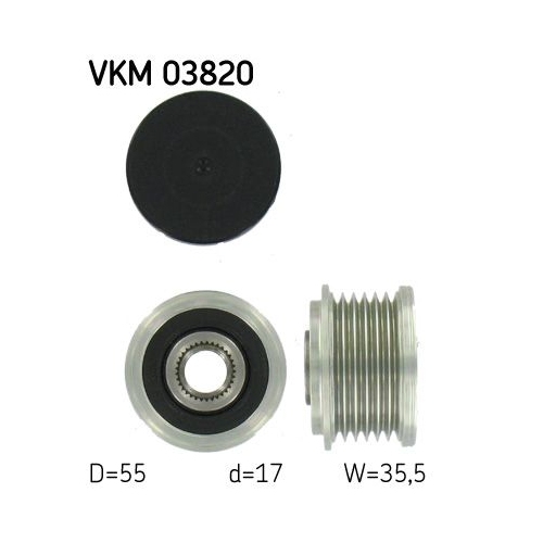 Generatorfreilauf SKF VKM 03820 f&uuml;r MERCEDES-BENZ