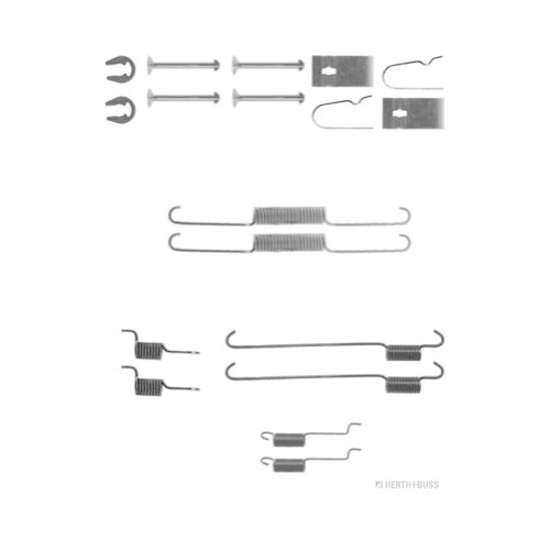 Zubeh&ouml;rsatz, Bremsbacken HERTH+BUSS JAKOPARTS J3566002 f&uuml;r, Hinterachse