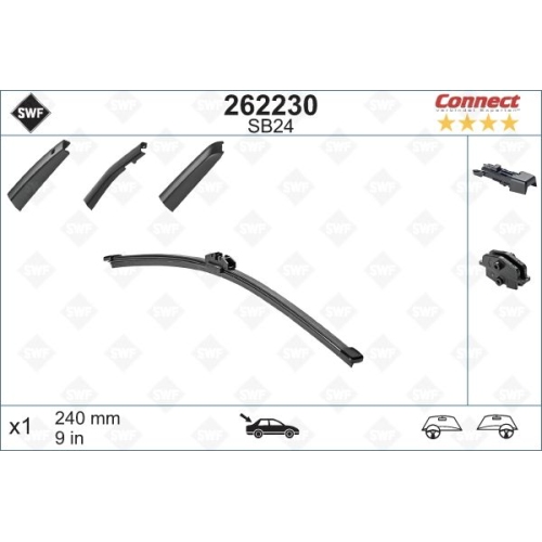 SWF Connect Heck (x1) 240mm SB24 Wischerblatt 262230