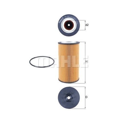 &Ouml;lfilter KNECHT OX 358D f&uuml;r VAG