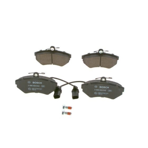 Bremsbelagsatz, Scheibenbremse BOSCH 0 986 494 042 f&uuml;r AUDI VW, Vorderachse