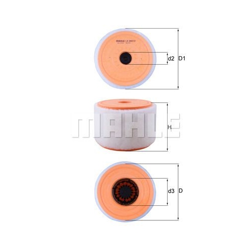 Luftfilter KNECHT LX 2607/2 f&uuml;r VAG