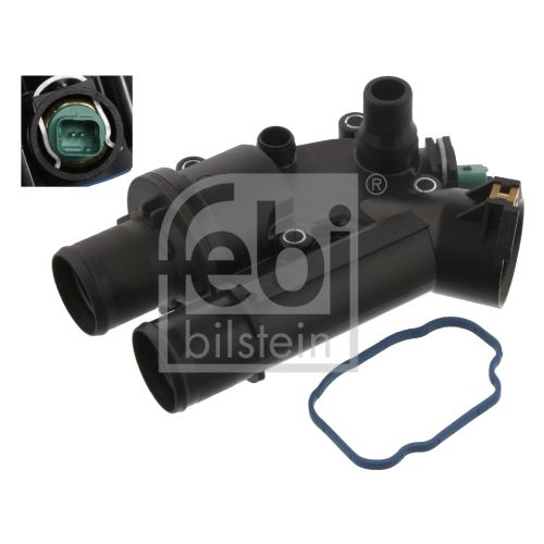 Febi Bilstein 36037 Thermostat mit Geh&auml;use, Dichtung und Temperaturschalter , 1 St&uuml;ck
