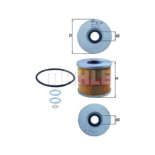 &Ouml;lfilter KNECHT OX 122D f&uuml;r VAG