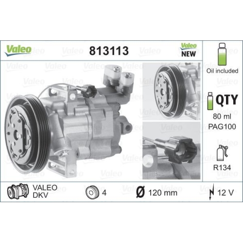 Kompressor, Klimaanlage VALEO 813113 NEW ORIGINAL PART f&uuml;r NISSAN