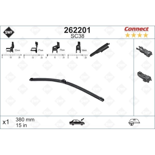 SWF Connect Front (x1) 380mm SC38 Wischerblatt 262201