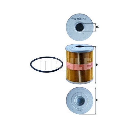 &Ouml;lfilter KNECHT OX 125D f&uuml;r FORD VAG