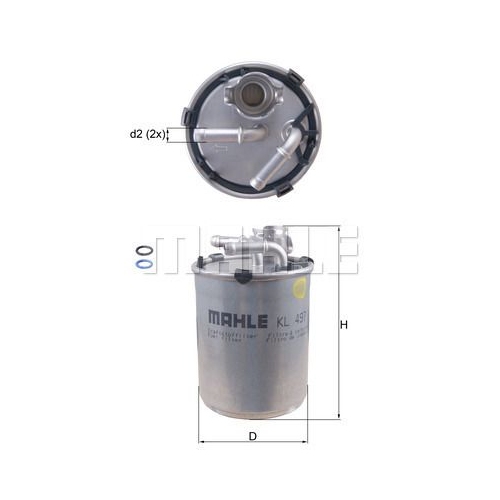 Kraftstofffilter KNECHT KL 497D f&uuml;r VAG