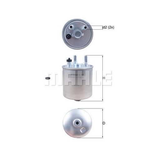 Kraftstofffilter KNECHT KL 639D f&uuml;r RENAULT