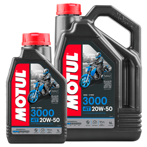 MOTUL Motorrad 3000 4T 20W-50 4-Takt Mineralisches Motoren&ouml;l 5+1 Liter