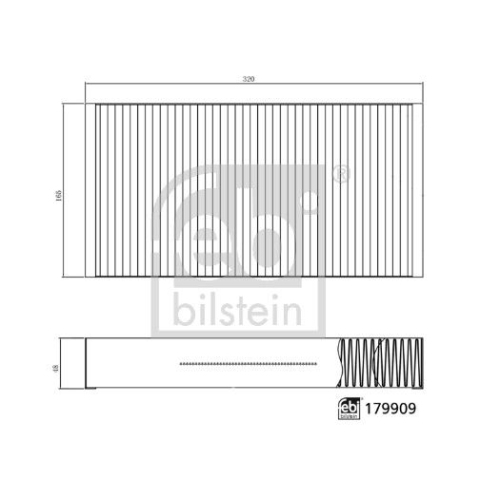Filter, Innenraumluft FEBI BILSTEIN 179909 f&uuml;r JOHN DEERE