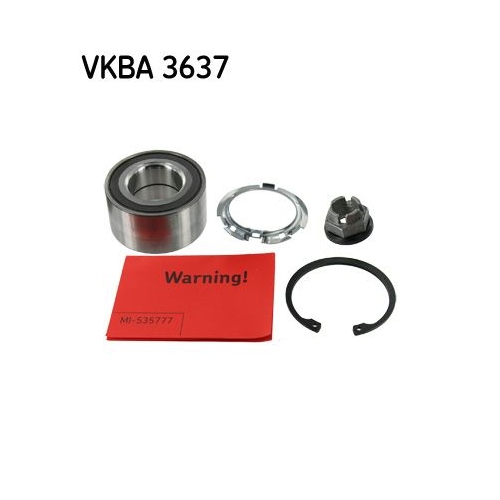 Radlagersatz SKF VKBA 3637 f&uuml;r MERCEDES-BENZ NISSAN RENAULT DACIA, Vorderachse