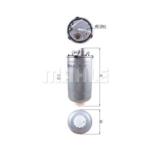 Kraftstofffilter KNECHT KL 157/1D f&uuml;r VAG