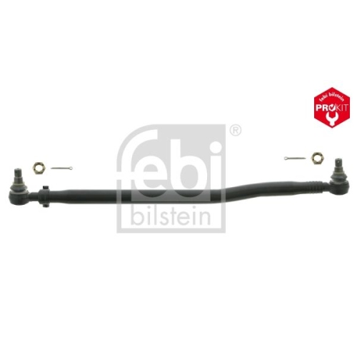 Febi Bilstein 28206 Lenkstange mit Kronenmuttern und Splinten, vom Lenkgetriebe zur 1. Vorderachse , 1 St&uuml;ck