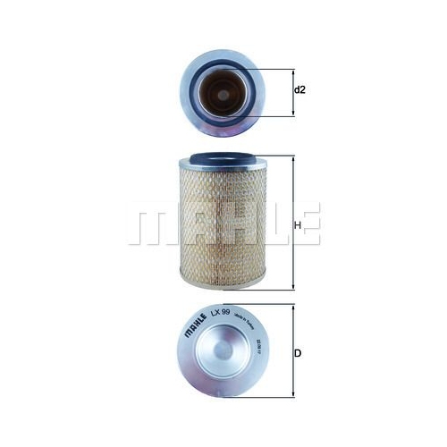 Luftfilter KNECHT LX 99 f&uuml;r GMC VAG BOMAG FENDT DEMAG ATLAS COPCO INGERSOLL-RAND
