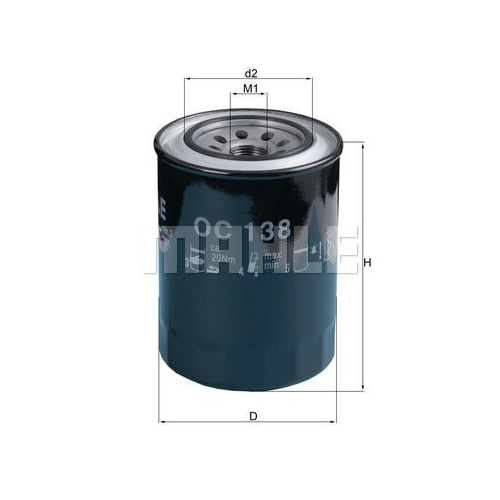 &Ouml;lfilter KNECHT OC 138 f&uuml;r CHRYSLER DAIHATSU FORD MITSUBISHI HINO CATERPILLAR