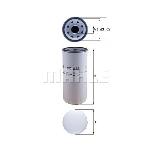 &Ouml;lfilter KNECHT OC 282 f&uuml;r FORD MITSUBISHI VOLVO ERF BOMAG HITACHI O & K CUMMINS