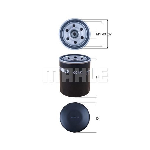 &Ouml;lfilter KNECHT OC 495 f&uuml;r MERCEDES-BENZ MITSUBISHI SMART