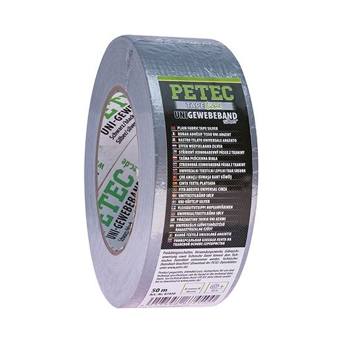 Klebeband PETEC 87450 UNI-GEWEBEBAND, SILBER