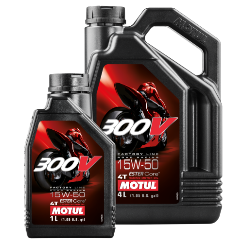MOTUL Motorrad 300V 4T FL Road Racing 15W-50 Hochleistungsmotoren&ouml;l 4+1 Liter