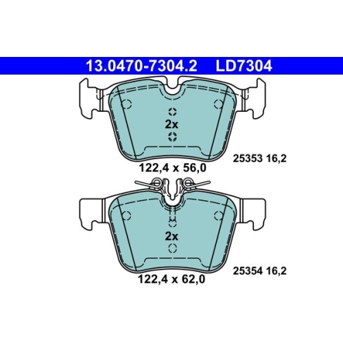 Bremsbelagsatz, Scheibenbremse ATE 13.0470-7304.2 ATE Ceramic f&uuml;r MERCEDES-BENZ