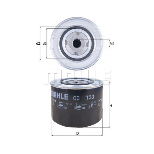 &Ouml;lfilter KNECHT OC 133 f&uuml;r FIAT FORD GMC ROVER VAG SAME PERKINS HY-MAC