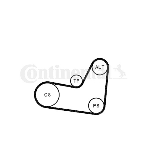 Keilrippenriemensatz CONTINENTAL CTAM 6PK1070K2