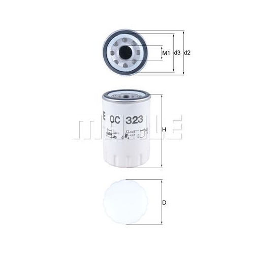 &Ouml;lfilter KNECHT OC 323 f&uuml;r DAIMLER FORD JAGUAR
