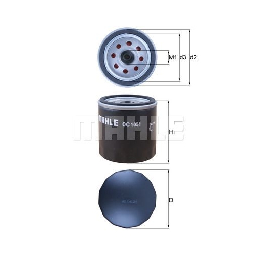 &Ouml;lfilter KNECHT OC 1051 f&uuml;r FORD MAZDA VOLVO