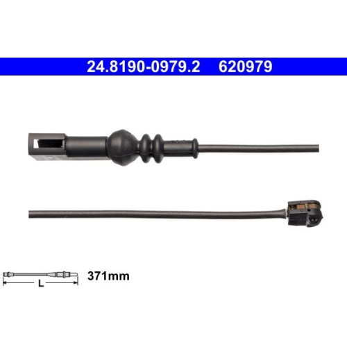 Warnkontakt, Bremsbelagverschlei&szlig; ATE 24.8190-0979.2 f&uuml;r FORD, Hinterachse