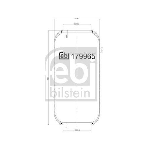 Federbalg, Luftfederung FEBI BILSTEIN 179965 f&uuml;r IVECO, Hinterachse