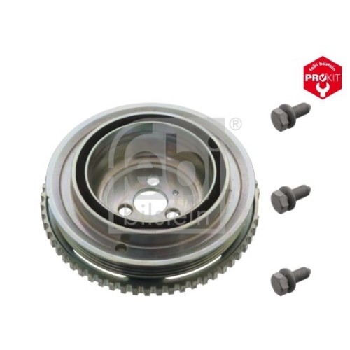 Febi Bilstein 44811 Riemenscheibe (entkoppelt) f&uuml;r Kurbelwelle, mit Polrad und Schrauben , 1 St&uuml;ck