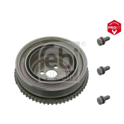 Febi Bilstein 44813 Riemenscheibe (entkoppelt) f&uuml;r Kurbelwelle, mit Polrad und Schrauben , 1 St&uuml;ck
