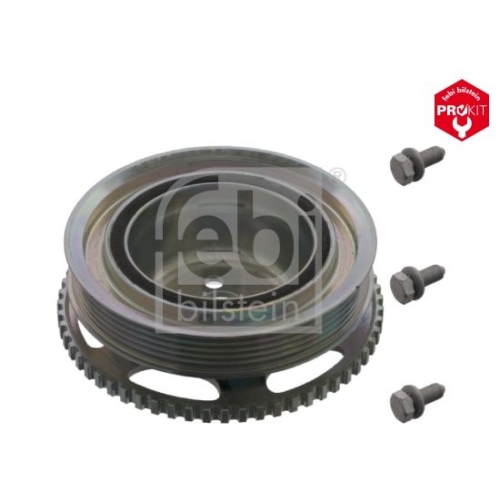 Febi Bilstein 44815 Riemenscheibe (entkoppelt) f&uuml;r Kurbelwelle, mit Polrad und Schrauben , 1 St&uuml;ck
