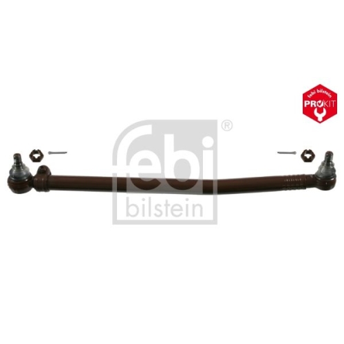 Febi Bilstein 18943 Lenkstange mit Kronenmuttern und Splinten, vom Lenkgetriebe zur 1. Vorderachse , 1 St&uuml;ck