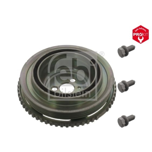 Febi Bilstein 44818 Riemenscheibe (entkoppelt) f&uuml;r Kurbelwelle, mit Polrad und Schrauben , 1 St&uuml;ck