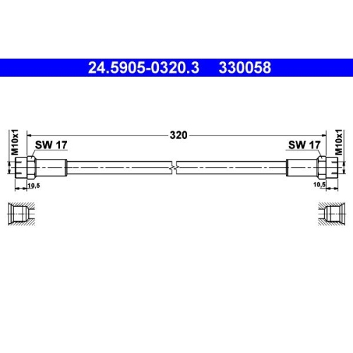 Kupplungsschlauch ATE 24.5905-0320.3 f&uuml;r BMW