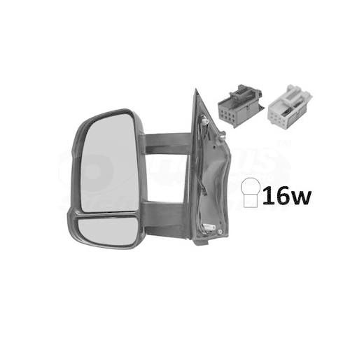 Au&szlig;enspiegel VAN WEZEL 1651815 * HAGUS * f&uuml;r FIAT, links