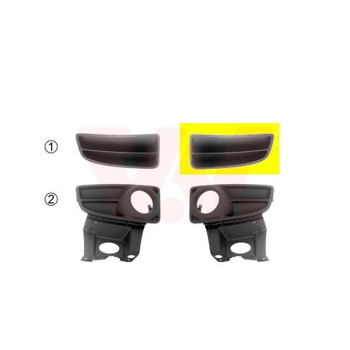 L&uuml;ftungsgitter, Sto&szlig;f&auml;nger VAN WEZEL 1709591 f&uuml;r FIAT / LANCIA, vorne links