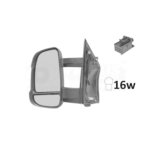 Au&szlig;enspiegel VAN WEZEL 1651817 * HAGUS * f&uuml;r FIAT, links