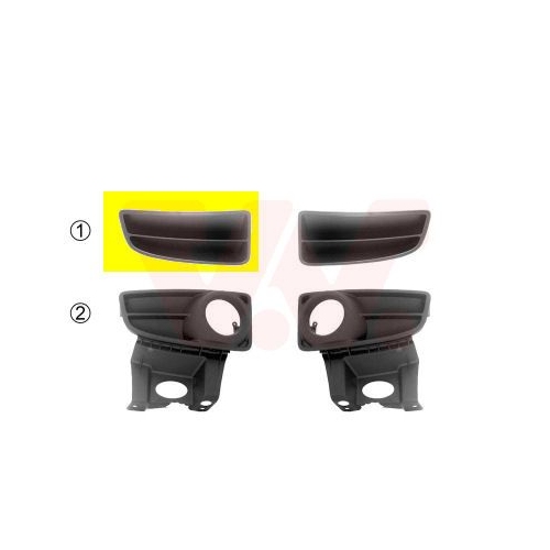 L&uuml;ftungsgitter, Sto&szlig;f&auml;nger VAN WEZEL 1709592 f&uuml;r FIAT / LANCIA, vorne rechts