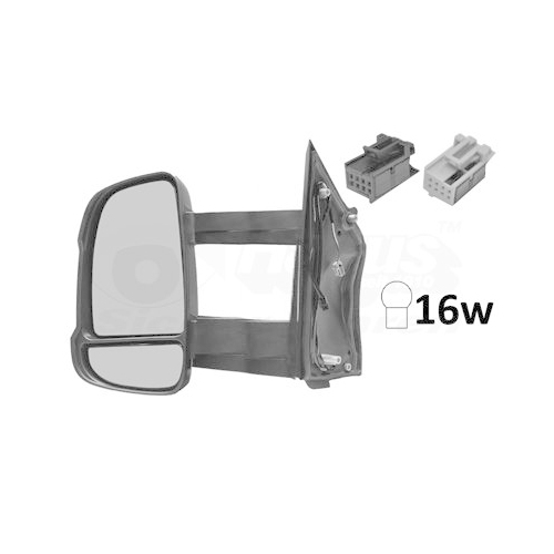 Au&szlig;enspiegel VAN WEZEL 1651825 * HAGUS * f&uuml;r FIAT, links
