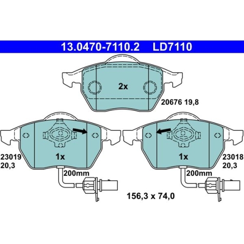 ATE Ceramic Bremsenset vorne + hinten Bremsbel&auml;ge VW PASSAT