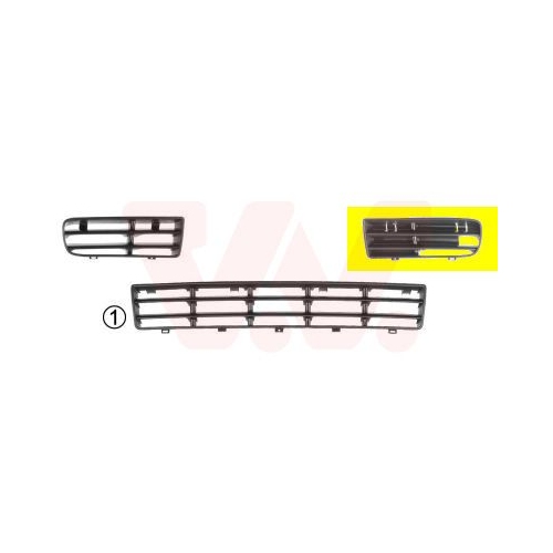 L&uuml;ftungsgitter, Sto&szlig;f&auml;nger VAN WEZEL 5888591 ** Equipart ** f&uuml;r VW, vorne links