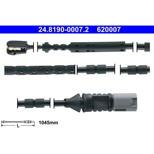 Warnkontakt, Bremsbelagverschlei&szlig; ATE 24.8190-0007.2 f&uuml;r BMW, Hinterachse